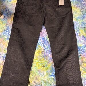 Jennifer Lopez Black Textured Pants